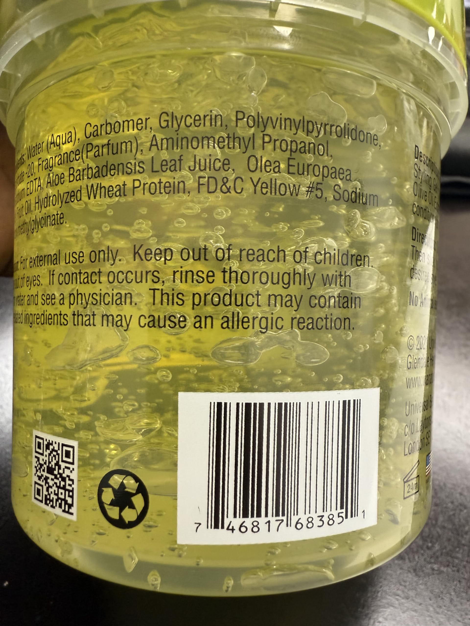 Amazon.com: Via Natural Premium GEL 20oz - Olive : Office Products
